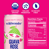 Wild Wonder Organic Guava Rose Prebiotic & Probiotic Drink, 12 FZ