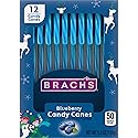 Brach's Blueberry Candy Canes, Christmas Candy, Holiday Ornaments, 5.3 oz Box, 12 Count