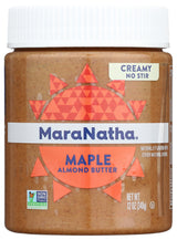 MaraNatha Creamy Roasted Maple Almond Butter, No Stir, 12 Ounce Jar