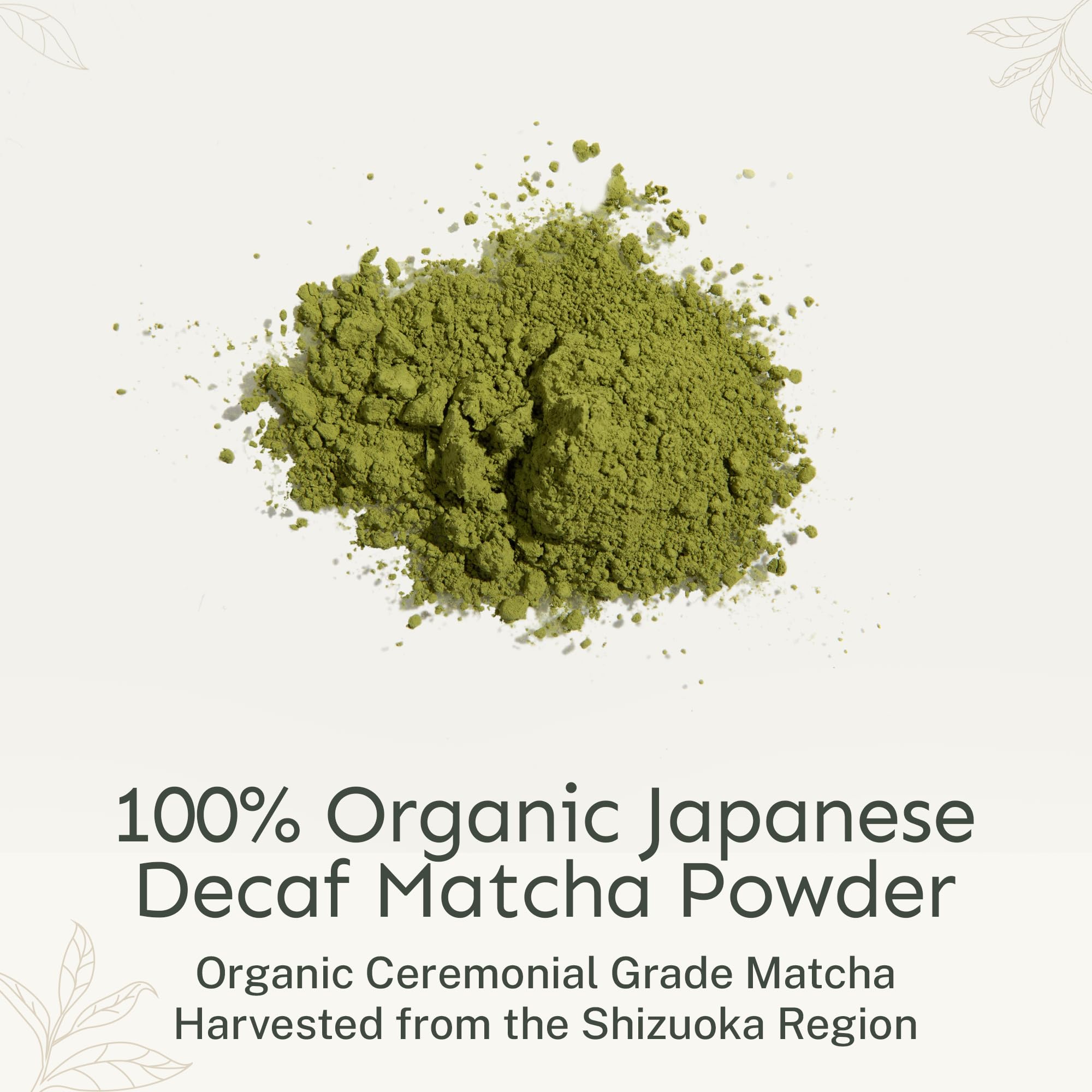 Yu Tea Organic Decaf Matcha Powder Ceremonial Grade, 50 Servings | Rich in Antioxidants & L-Theanine, Low Caffeine | Unsweetened Grade A Japanese