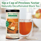 The Republic of Tea - Decaf Apricot Black Tea Tin, 50 Tea Bags, Environmentally-Friendly Decaffeinated Tea