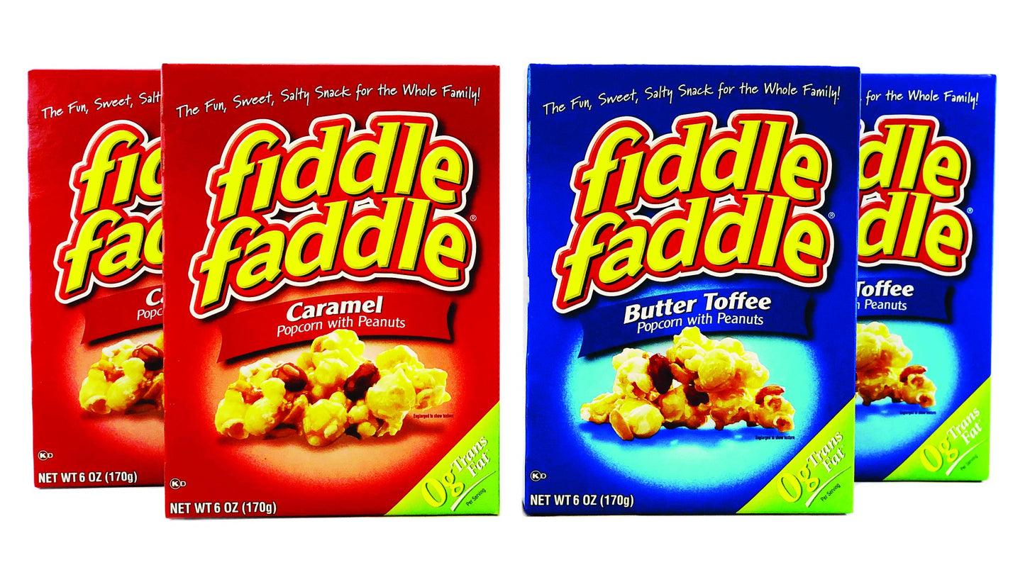 Fiddle Faddle Carmel Popcorn - The Two BEST Flavors All In One Convenient Bundle!