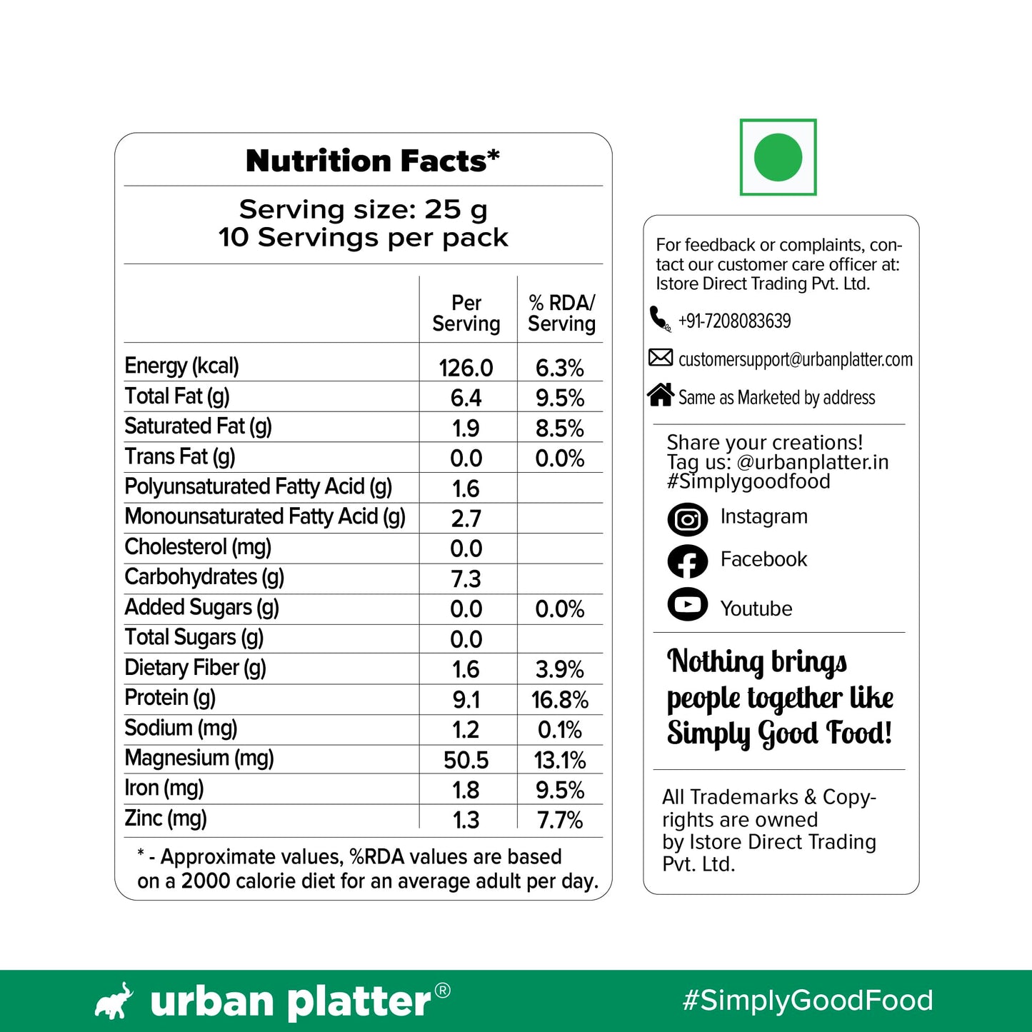 Urban Platter Raw Pumpkin Seeds, 400g [Raw, Heart-healthy, Gluten-free]