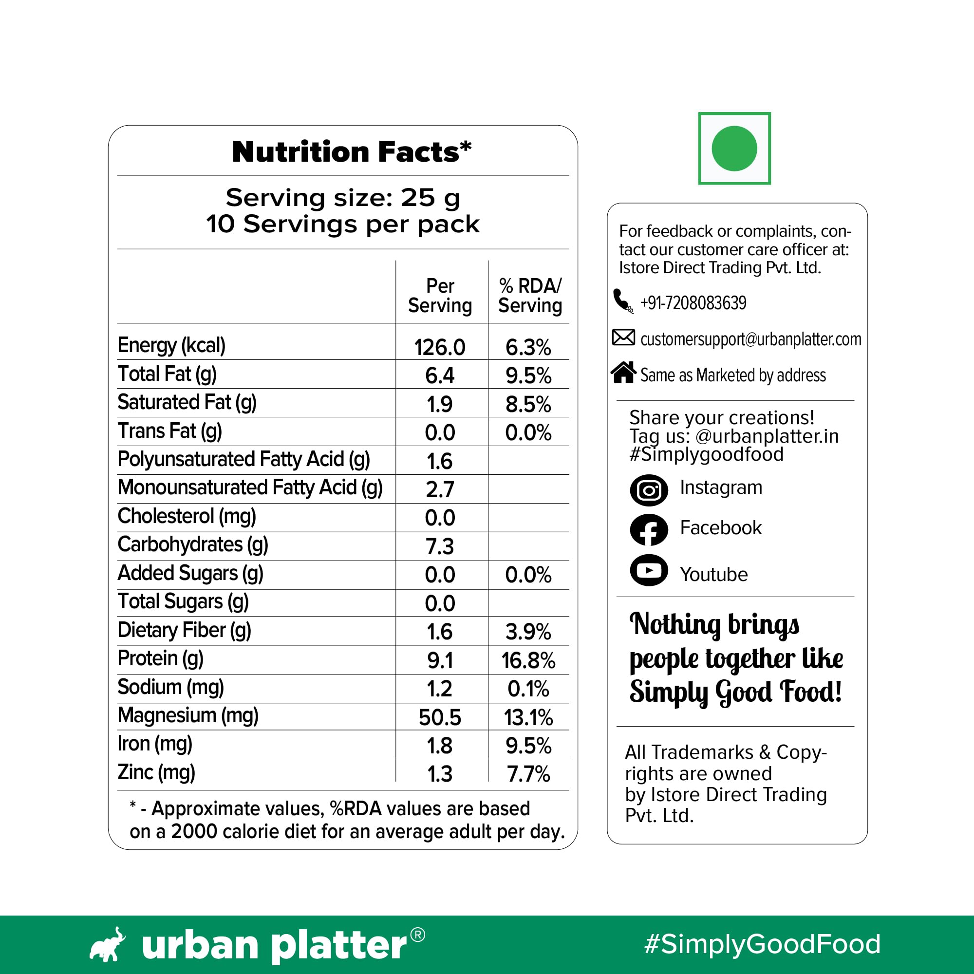 Urban Platter Raw Pumpkin Seeds, 400g [Raw, Heart-healthy, Gluten-free]