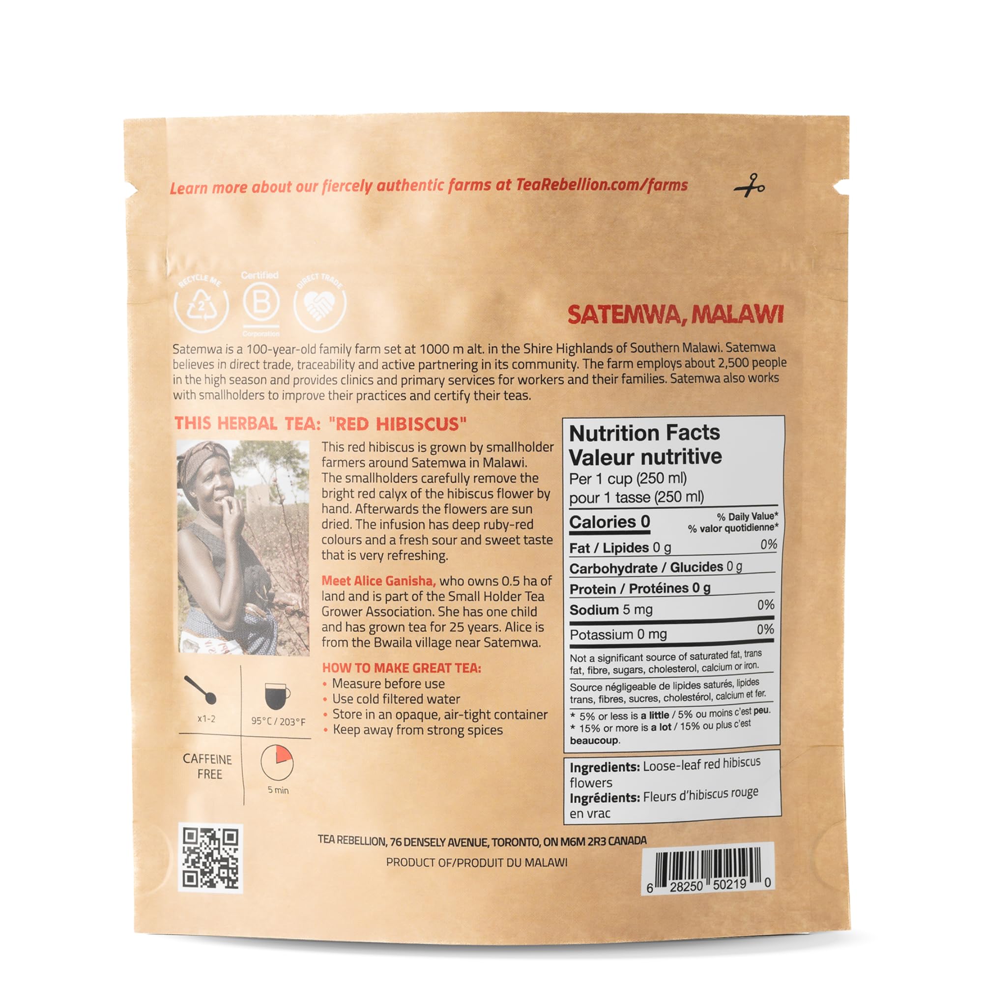 Tea Rebellion | Handpicked Red Hibiscus Herbal Tea | Vitamin-C Rich & Refreshing | Vibrant, Powerful, Refreshing | 30G Loose Leaf Tea