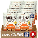 BIENA Chickpea Snacks - Crunchy Roasted Chickpeas - High Fiber Vegan Protein Snacks for Adults and Kids - 8-Pack, 5 Ounce - Habanero