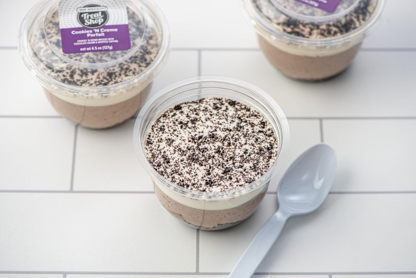 Our Specialty Cookies N Creme Parfait Cups, Single Serve Desserts, Frozen Treats, 4.5 Oz
