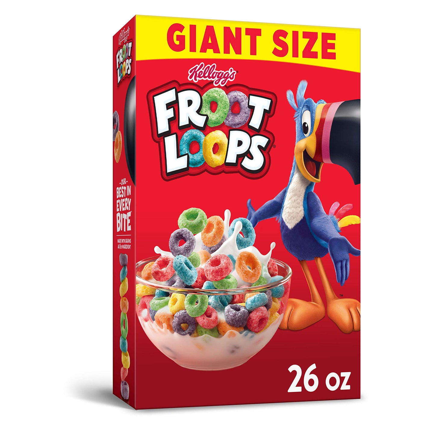 Kellogg’s Froot Loops Cereal - Fruity Flavorful Breakfast Kids Love, Giant-Size, 26 oz Box