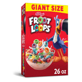 Kellogg’s Froot Loops Cereal - Fruity Flavorful Breakfast Kids Love, Giant-Size, 26 oz Box