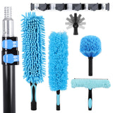 FAHKNS 20 Foot High Ceiling Fan Duster, Heavy Duty High Reach Duster Kit for Cleaning, Spider Web Brush, Washable Dust Brush for High Roof and Glass