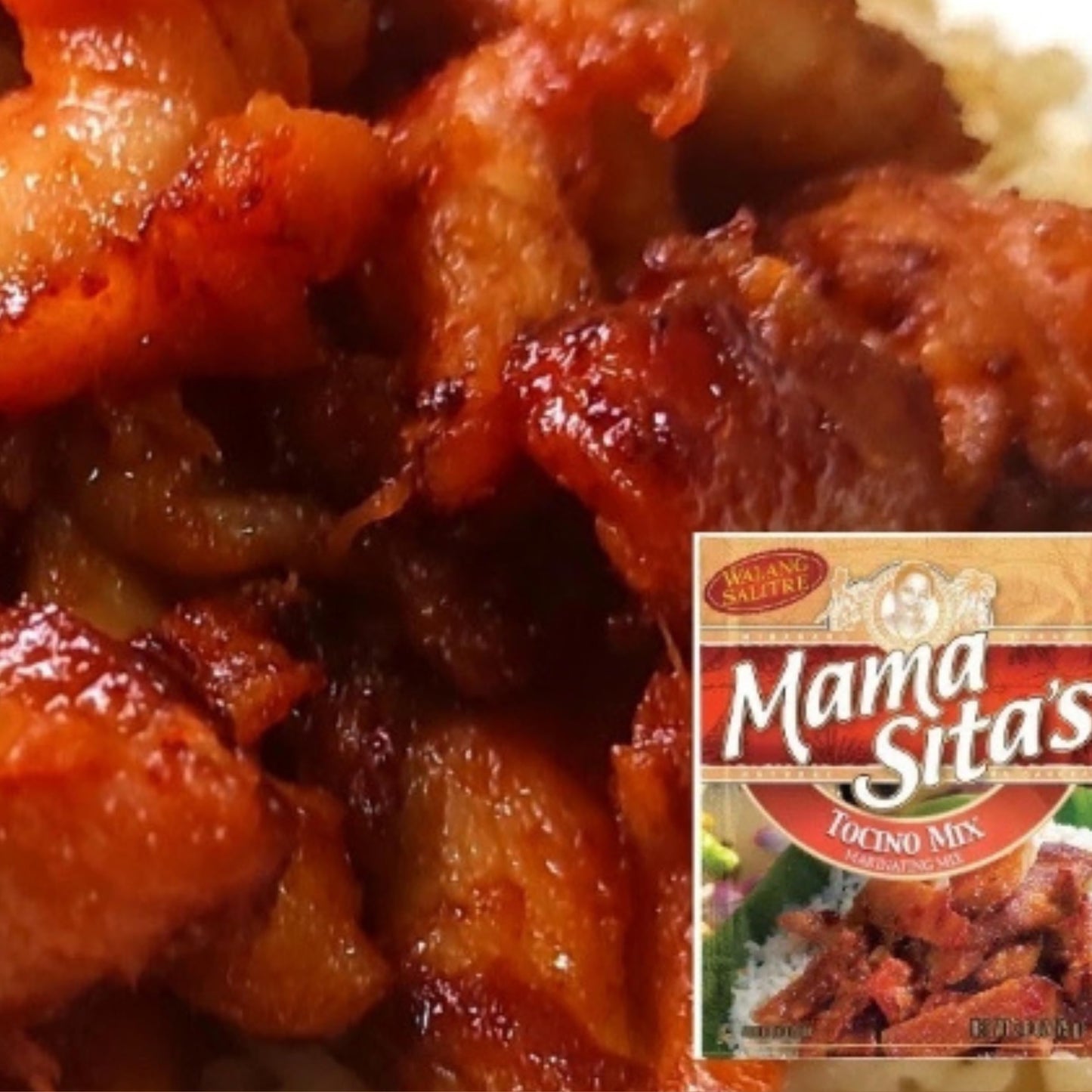 Mama Sita's Tocino Marinating Mix (Sweetened Cured Pork Mix) 2.6oz, 6 Pack