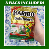 Haribo Christmas Goldbears, Festive Holiday Gummy Bears, Stocking Stuffer Candy Gifts, 4 Ounces (Pack of 3)