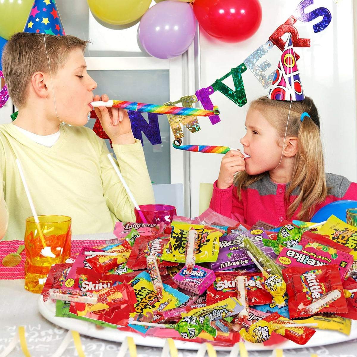 Bulk Candy Variety Pack Individually Wrapped, 5 lb Bag of Assorted Mixed Candy, Fruity Chewy Party Candy for Goodie Bags, Pinatas, Parades, Birthdays