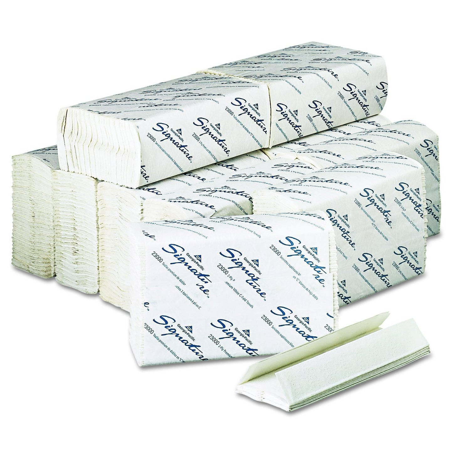 Georgia-Pacific Signature 23000 2-Ply Premium C-Fold Paper Towel, 13.2" L x 10.1" W, White