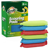 SCRUBIT Multi-Purpose Scouring Pad - Non-Scratch Cleaning Sponges for Pots, Pans, Dishes, Utensils & Non-Stick Cookware - Scrubbing Pads Use