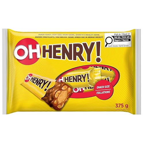 Hershey Canada Inc. OH HENRY! Halloween Chocolatey Candy Bars, 24ct, 375g/13 oz. Bag
