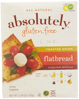 Absolutely Gluten Free Toasted Onion Flatbread, 5.29 Ounce -- 12 per case.