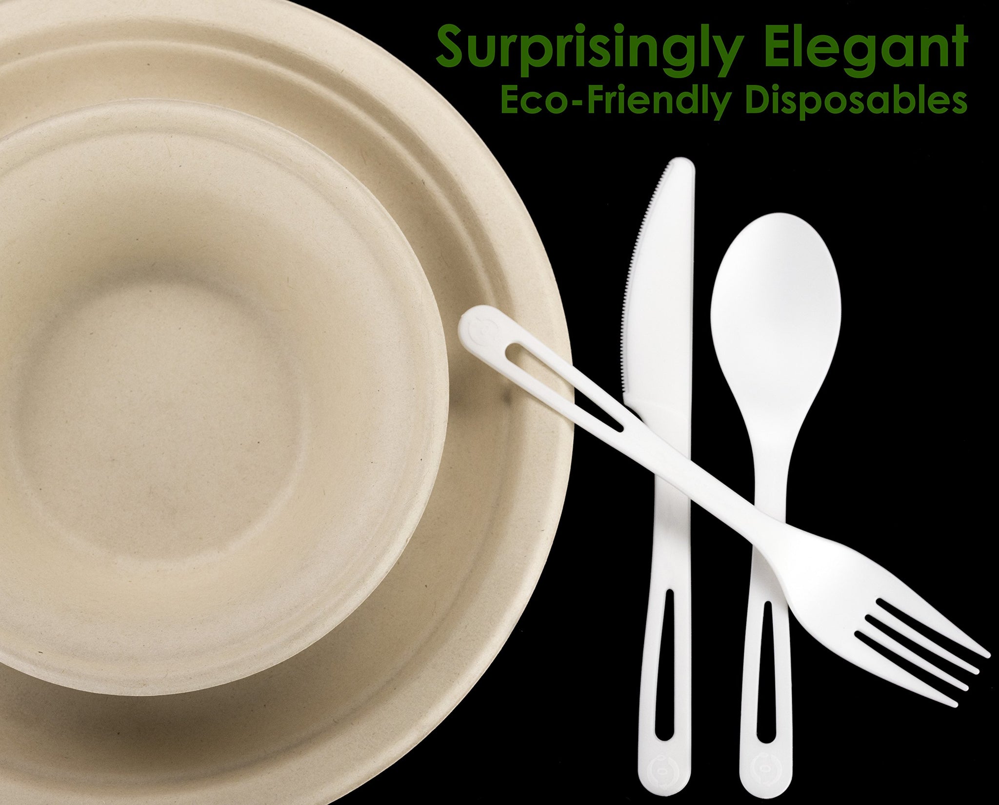 Spoons Made From Non-GMO Plant-Based Plastic 100 Pack. Sturdy Utensils are Certified Compostable, Disposable, Eco-Friendly Cutlery With No Wood Taste