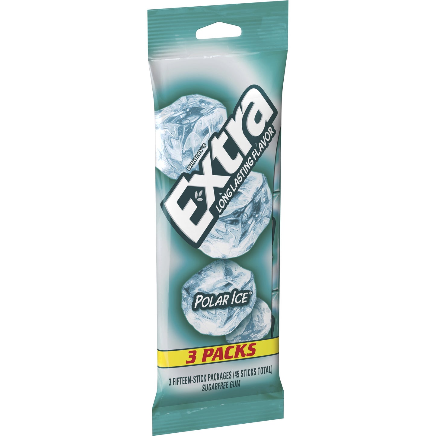 EXTRA Gum Polar Ice, Sugarfree Gum, 45 Ct, Bulk Mint Gum with Strong Mint flavor for Breath Refreshing, After Meals, Travel, and More with Long