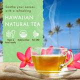 Hawaiian Natural Tea Organic Mamaki Mint Tea Blend - Caffeine Free, Herbal, Antioxidant-Rich For Calming, Wellness, Bedtime, Anxiety & Stress - Gift