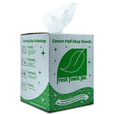 Fresh Towel Ultra Strong Center Pull Shop Towels - (1 Box of 300) Disposable Cleaning Towels - White, 9 x 12 inches - FT500