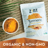 Zint Organic Turmeric Powder (16 oz): Raw Turmeric Root Curcumin Powder Spice, For Cooking, Smoothies, Golden Milk