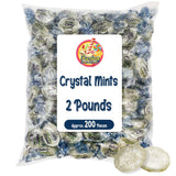 Crystal Candy Hard Mints - 2 Pounds (Approx. 200 Pieces) Arcor Blue Crystal Mint Candy Individually Wrapped, Breath Mints Bulk, After Dinner Mint