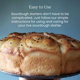 Breadtopia Live Sourdough Starter | Organic Non-GMO Ingredients | Active & Ready to Go | It's Alive - Must be Fed Immediately on Delivery