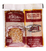 Amish Country Popcorn | All-In-One Kernel Packs | Pre-Measured for Popcorn Machines and Includes Hulless Popcorn, Oil & Salt (Medium Yellow, Oil