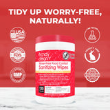 HandyClean Rinse-Free Food Contact Sanitizing Wipes Canister, Multi Surface Cleaning Supplies for Kitchen and Professional Setting One Canister (120