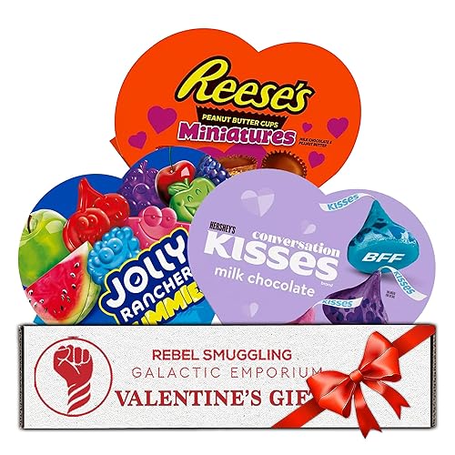Valentine's Day Candy Gift Box Variety 3 Pack - Heart Shaped Chocolate Care Packages by Rebel Smuggling Galactic Emporium