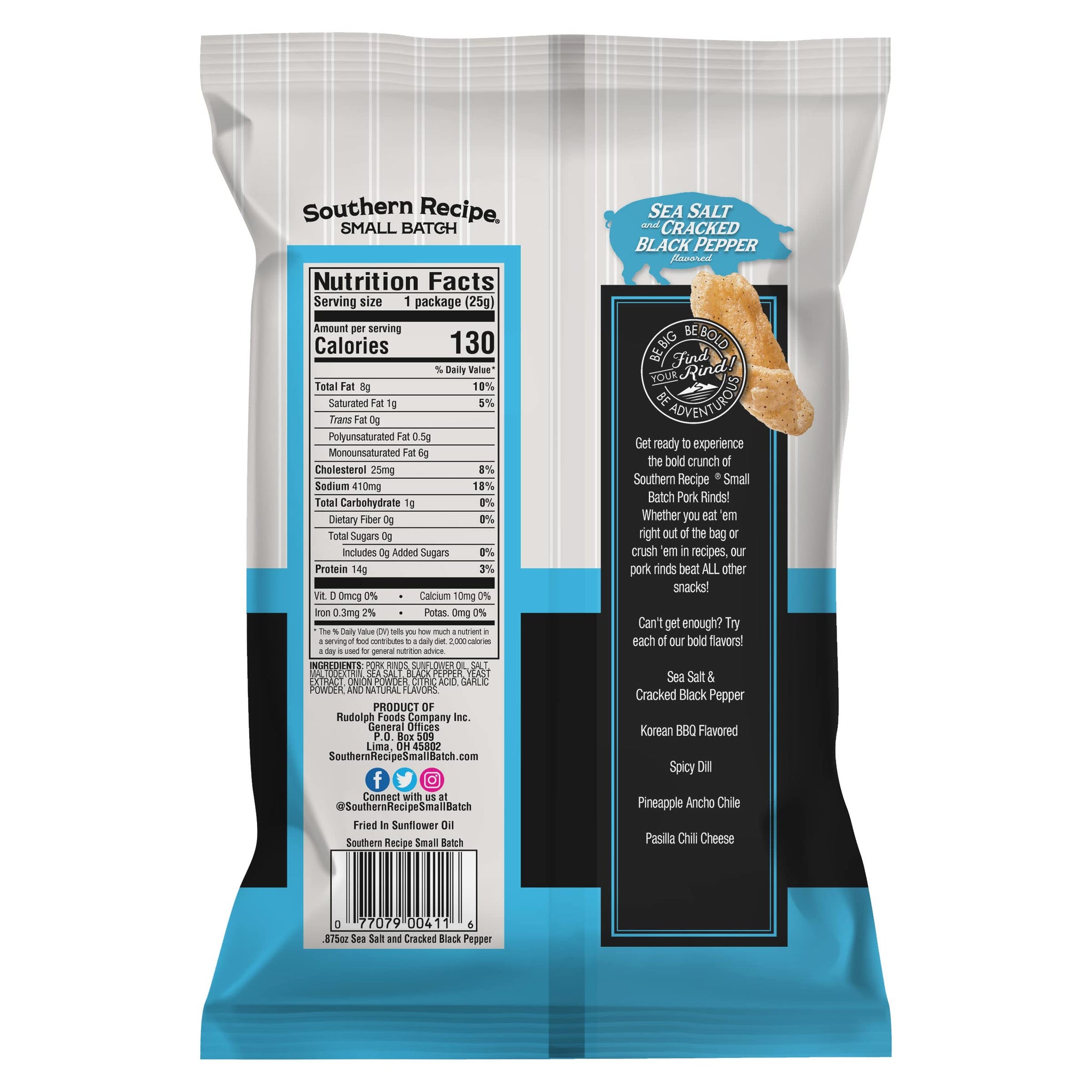 Pork Rinds Variety Pack | Salt & Pepper, Korean BBQ, & Spicy Dill | Southern Recipe Small Batch Chicharrones | Keto Friendly & Low Carb | Snack Bag
