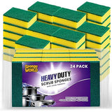 Dish Sponge, Non Scratch Sponges, Heavy Duty Scrub Sponge 24 Pack, Kitchen Scrub Sponges, 2.8x4 inch, Pads for Dishes, for Use Everyday for Tough