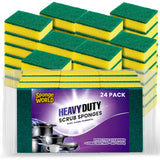 Dish Sponge, Non Scratch Sponges, Heavy Duty Scrub Sponge 24 Pack, Kitchen Scrub Sponges, 2.8x4 inch, Pads for Dishes, for Use Everyday for Tough