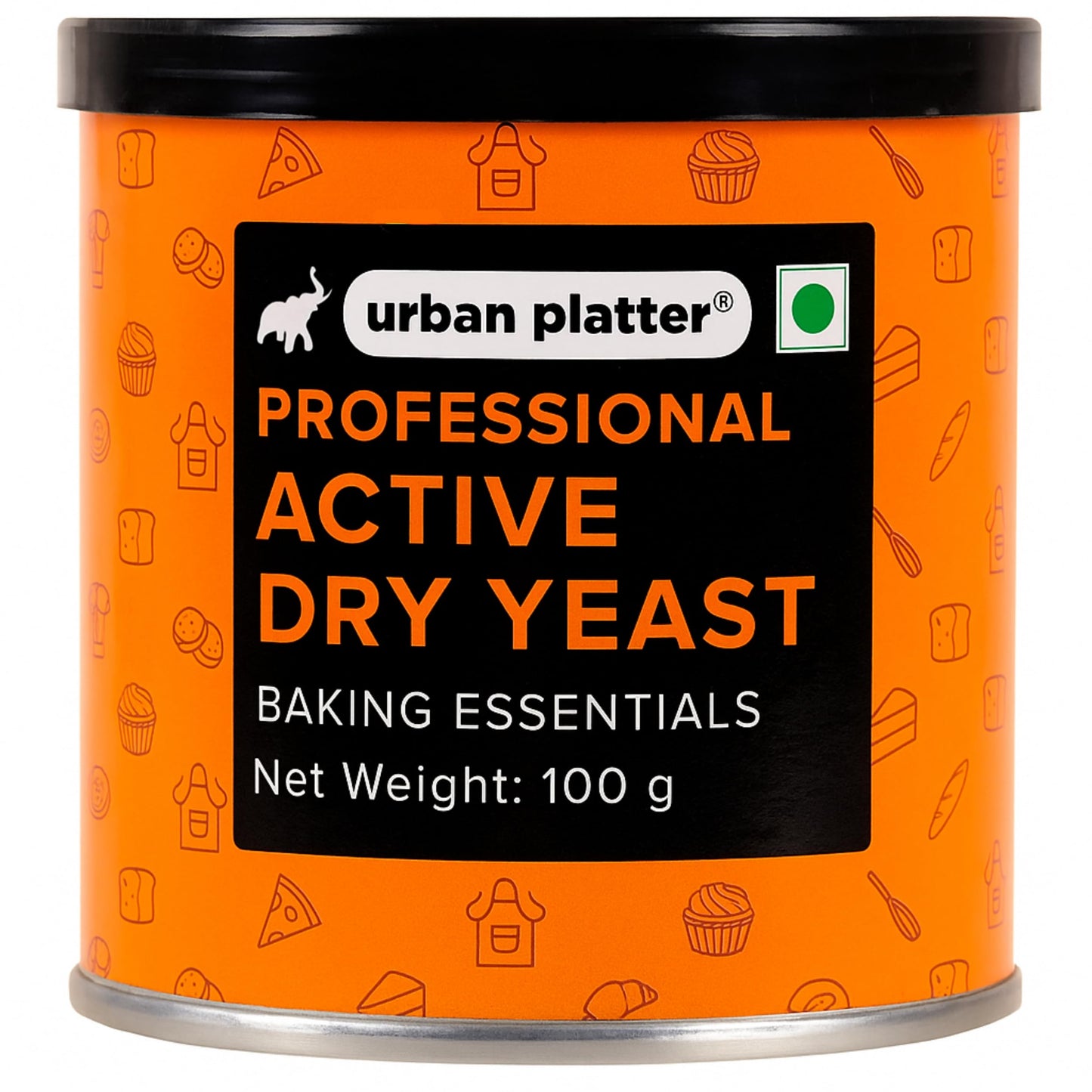 Urban Platter Active Dry Yeast | 3.53 Oz (100g) | Fast Rising Yeast for Baking Bread, Pizza, Cakes & Dough | Professional Grade & Gluten Free | No