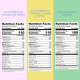 Lil Bucks Clusterbucks Grain-Free Superfood Clusters made with Sprouted Buckwheat and Adaptogens, Gluten Free Snack (Variety 6 Pack - Chocolate