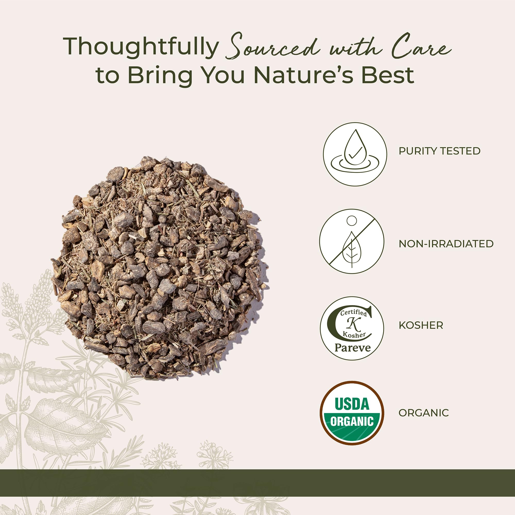 Starwest Botanicals Essiac Tea Organic - Caffeine Free Herbal Blend, Loose Leaf Burdock Root, Slippery Elm Bark, Sheep Sorrel, & Rhubarb, Certified