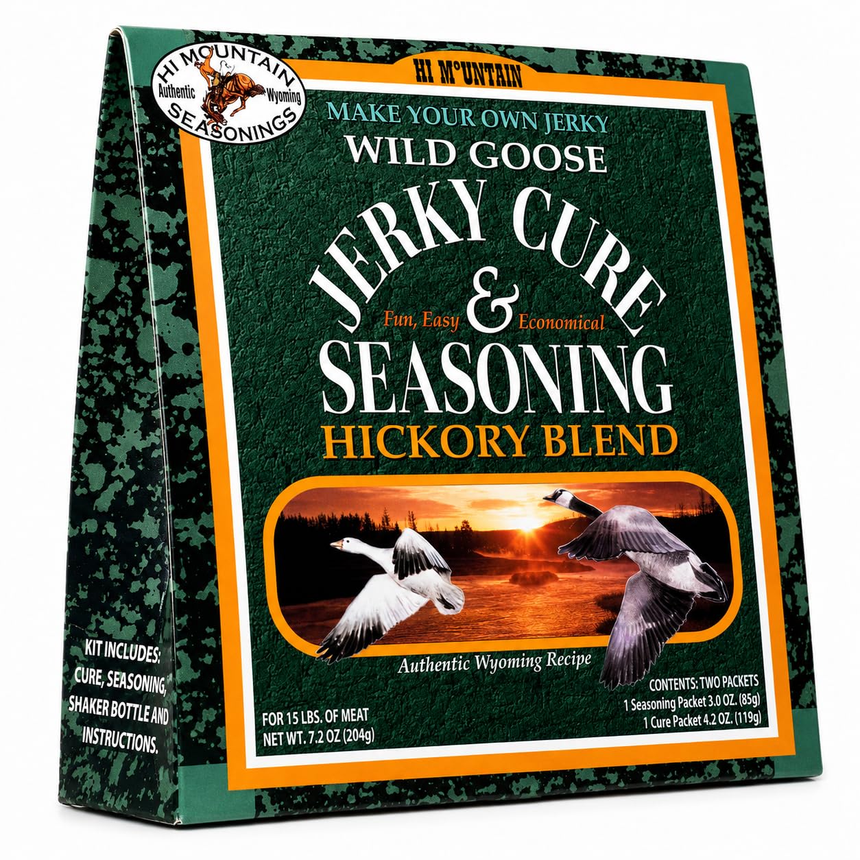Hi Mountain Jerky Seasoning and Cure Kit | WILD GOOSE HICKORY BLEND Jerky Seasoning | Perfect for Goose, Duck, Waterfowl, Beef & Wild Game | Smoker