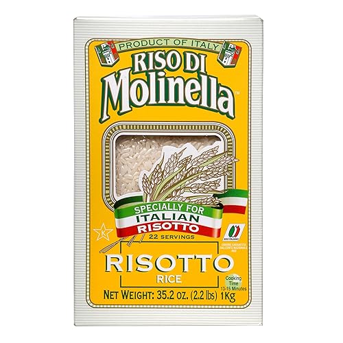 Riso dI Molinella Italian Risotto Rice - Premium Rice for Creamy & Authentic Risottos, Absorbs Flavors Perfectly, Gourmet Quality, 2.2 lbs (Pack of 2)