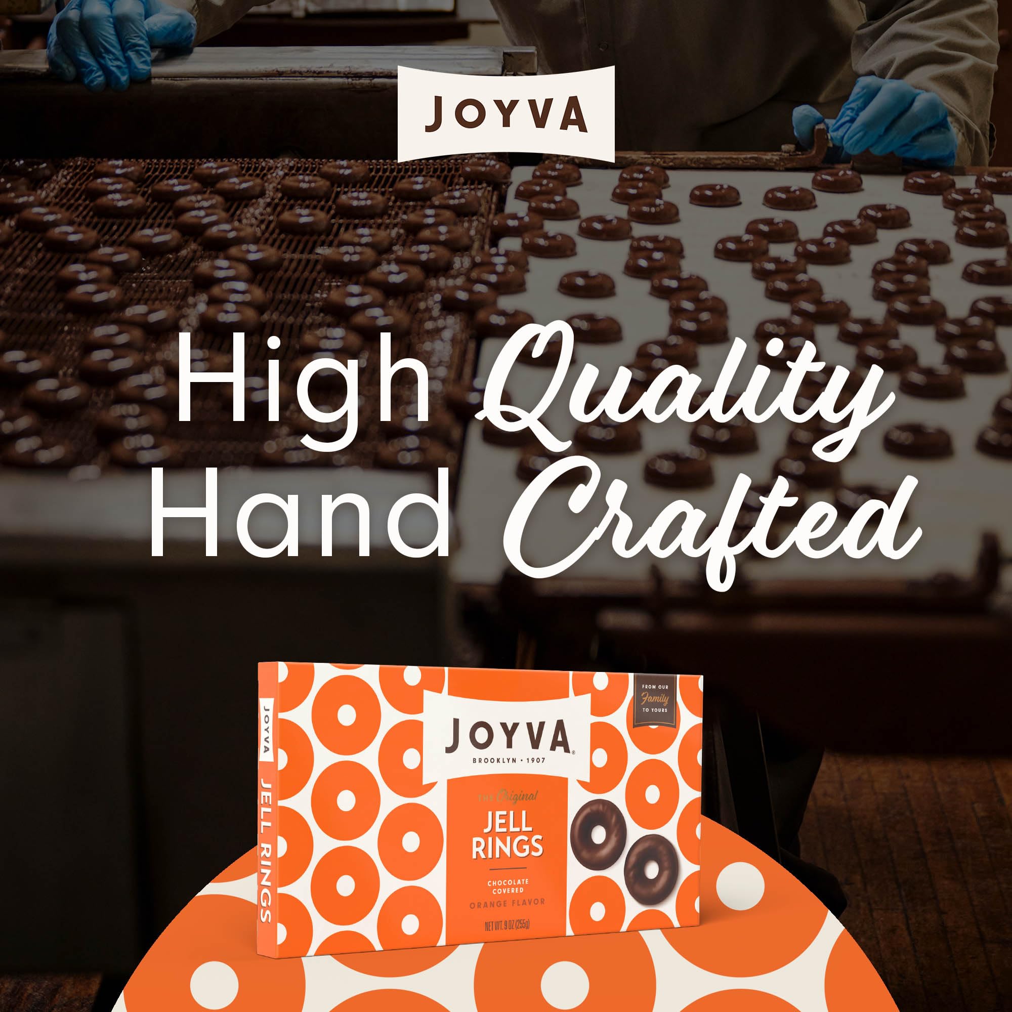 Joyva Orange Jelly Rings, Ring Jells Kosher for Passover, 9-Ounce (Pack of 2)
