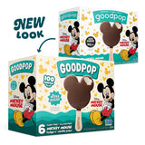 GOODPOP - Disney Mickey Mouse Fudge n' Vanilla Dairy-Free Dessert Bars, 6 Ct