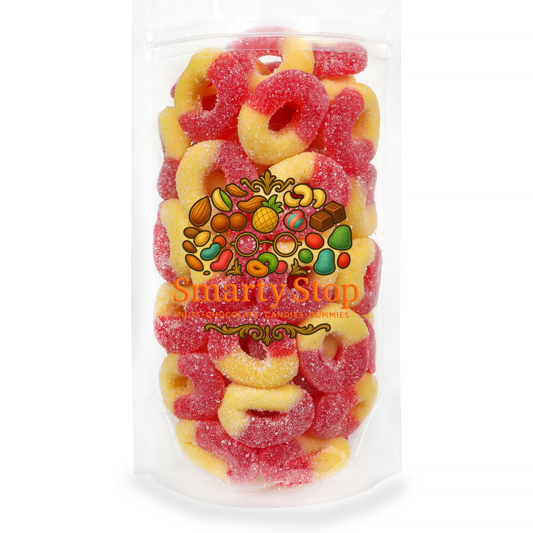 Smarty Stop Peach Gummy Ring Candy (4.5 LB)