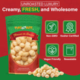 Raw Deluxe Macadamia Nuts - 1 lb - Shelled & Unsalted Premium Quality Kosher Raw Macadamia Nut Snack Pack By We Got Nuts - Natural Gourmet Fresh