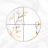 [7'' Plates 40 Count] White Plastic Floral Design Party Plates With Gold Rim Premium heavyweight Elegant Disposable Tableware Dishes