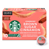 Starbucks K-Cup Coffee Pods, Flavored Hot or Iced Coffee, Brown Sugar Cinnamon, 10 Keurig Pods