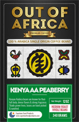 Kenya 100% Arabica Peaberry Coffee Beans
