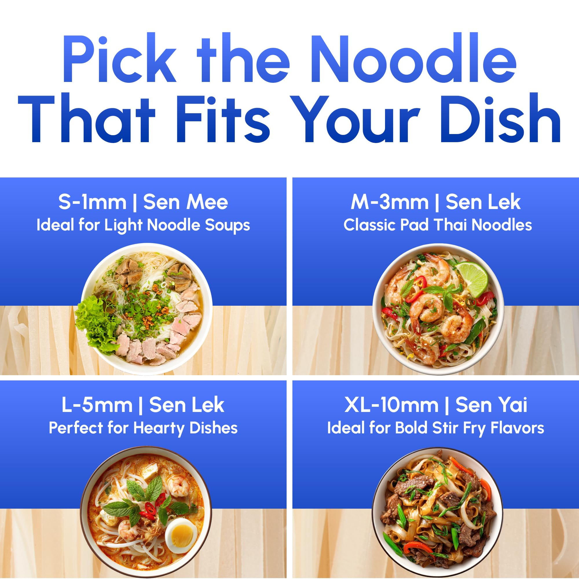 Thai Rice Stick Noodles (XL-10mm, Pack of 1)