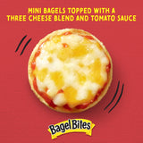 Bagel Bites Mini Pizza Bagel Frozen Snacks, 1 Box, for After-School and Late Night Snacking, Three Cheese, No High-Fructose Corn Syrup and No
