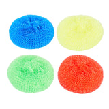 Restaurantware Plastic Dish Scrubbers 40 Pack 2.953 x 2.953 x 0.984 Inches Durable Non-Scratch Scrubbers Plastic Mesh Cleaning Pads Easy Grip Assorted