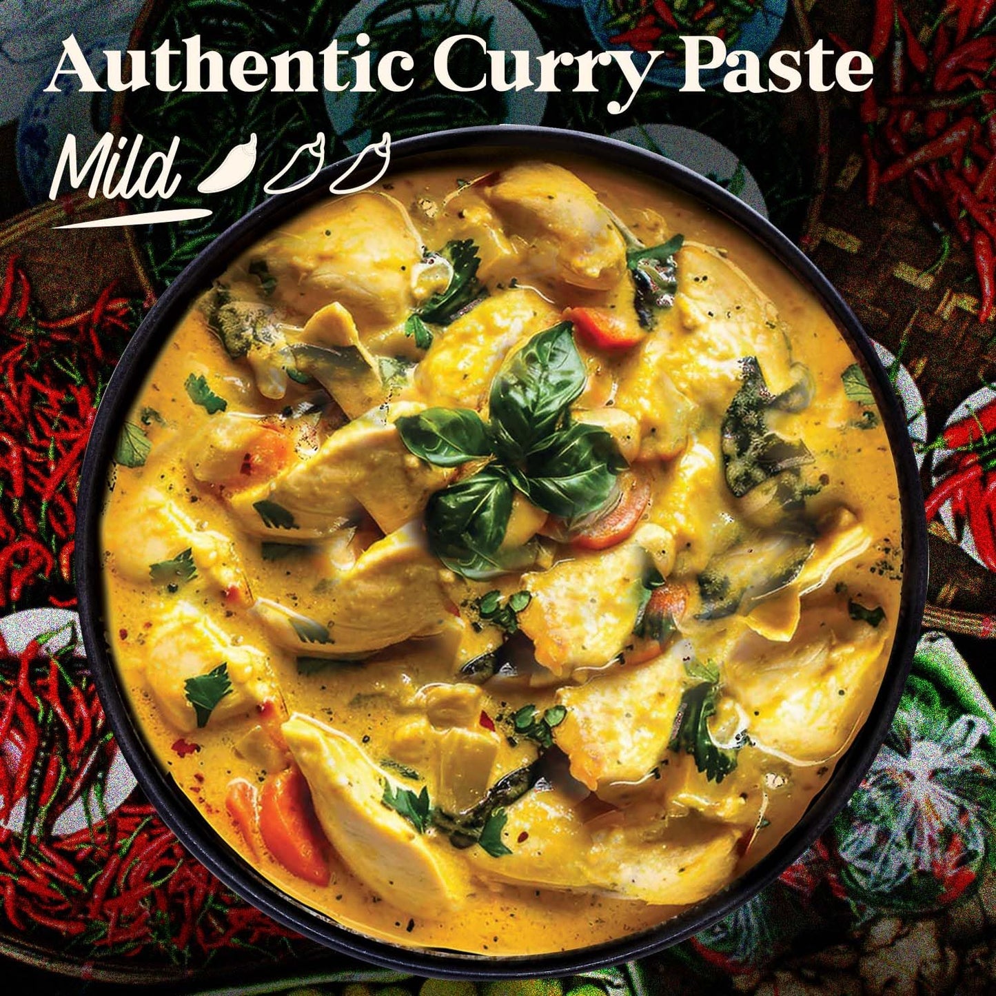Homiah Yellow Curry Paste, 4 Oz - Vegan, Gluten-Free, Non-GMO Thai Paste with Turmeric, Thai Essentials for Kitchen - Premium Mild Yellow Paste